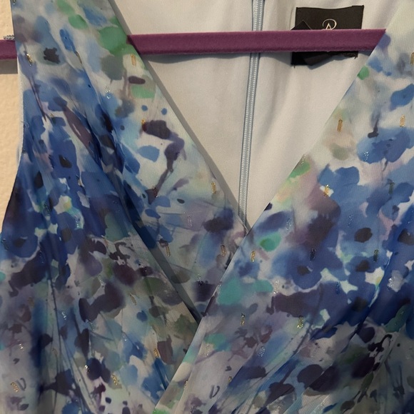 Adrianna Papell Blue Floral Maxi Dress. Size 4. NWT. - Picture 7 of 11